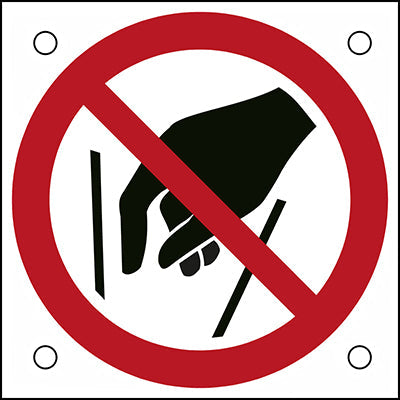 Brady P/P015/Nt/Alu05-50X50-1 ISO Safety Sign - No reaching in 302706