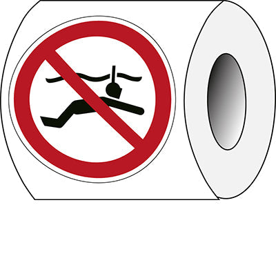 Brady P/P050/Nt/Pe-Dia25-250 ISO Safety Sign - No snorkelling 239322