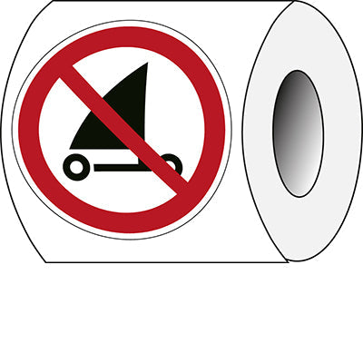 Brady P/P067/Nt/Pe-Dia100-250 ISO Safety Sign - No sand yachting 300225