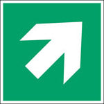 Brady Pic A045-010X010-Pe-Sheet/1 ISO Safety Sign - Direction arrow 45° (90° increments), safe condition 814380