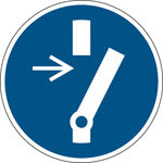 Brady Pic M021-Dia 025-Pe-Sheet/7 ISO Safety Sign - Disconnect before carrying out maintenance or repair 820949