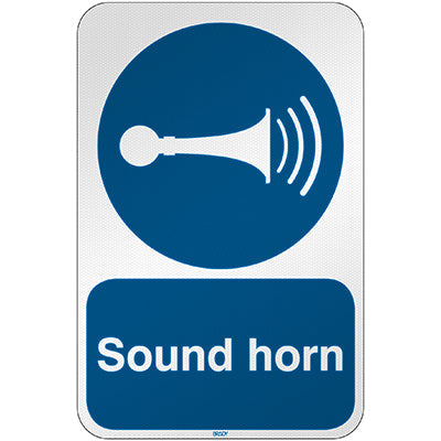 Brady M/M029/En447/Rfl-390X590-1 ISO Safety Sign - Sound horn 303189