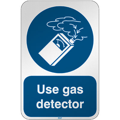 Brady M/M048/En520/Rfl-390X590-1 ISO Safety Sign - Use gas detector 303284