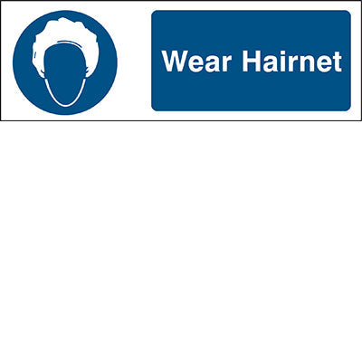 Brady M/Pic269/En407/Tm-150X50-1 Safety Sign - Wear Hairnet 199334