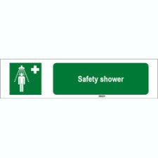 Brady Sten E012-297X105-Pe-Crd/1 ISO 7010 Sign - Safety shower 815782