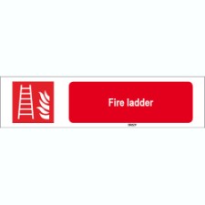 Brady Sten F003-297X74-Pe-Crd/1 ISO 7010 Sign - Fire ladder 817269