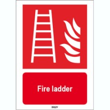 Brady Sten F003-210X297-Pe-Crd/1 ISO 7010 Sign - Fire ladder 817266