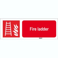Brady Sten F003-297X105-Pe-Crd/1 ISO 7010 Sign - Fire ladder 817270