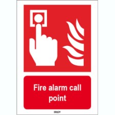 Brady Sten F005-148X210-Al-Crd/1 ISO 7010 Sign - Fire alarm call point 817758