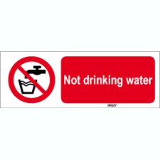 Brady Sten P005-150X50-Pe-Crd/1 ISO 7010 Sign - Not drinking water 822501
