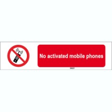Brady Sten P013-297X74-Pe-Crd/1 ISO 7010 Sign - No activated mobile phones 823545