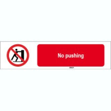 Brady Sten P017-297X74-Pp-Crd/1 ISO 7010 Sign - No pushing 824000