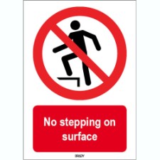 Brady Sten P019-297X420-Pe-Crd/1 ISO 7010 Sign - No stepping on surface 824288