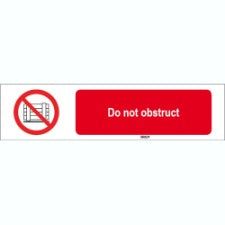 Brady Sten P023-297X74-Pe-Crd/1 ISO 7010 Sign - Do not obstruct 824886