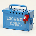 Brady 13 Lock Portable  Metal Lock Box - Blue Portable Metal Group Lock Box 045190