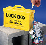 Brady Group Lock Box Yellow Portable Metal Group Lock Box 065672