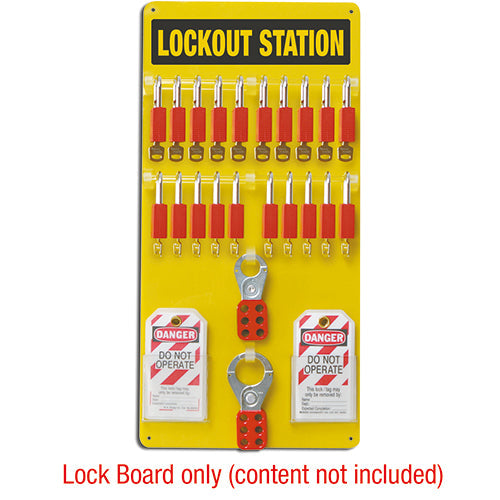 Brady Lockout Station 20-Lock Padlock Board 20-Lock Board 050991