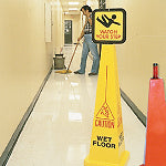 Brady Cone-4Side-25H-Yellow-Blank Yellow cone, blank 077198