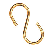 Brady Brass S Hook 38mm Pk100 Brass “S” Hooks. 227125