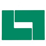 Brady TS-101.60-514-Cor-Gr-20 ToughStripe Diecut Shapes Green Corner "L" Mark 101.6mm Wide 104455