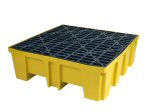 Brady SC-DP4 Spill Pallet, 4 Drums, 132 (L) X 132 (W) X 43 (H) Cm, 510 Litres 813969