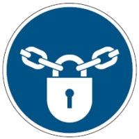 Brady M/M028/Nt/Tm-Dia200-1 ISO Safety Sign - Keep locked 199197