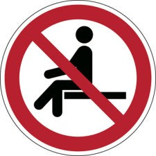 Brady P/P018/Nt/Twm-Dia315-1 ISO Safety Sign - No sitting 234114