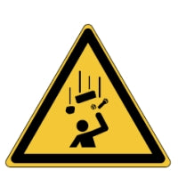 Brady Pic W035- Tri 050-Pe-Sheet/7 ISO Safety Sign - Falling objects 831168