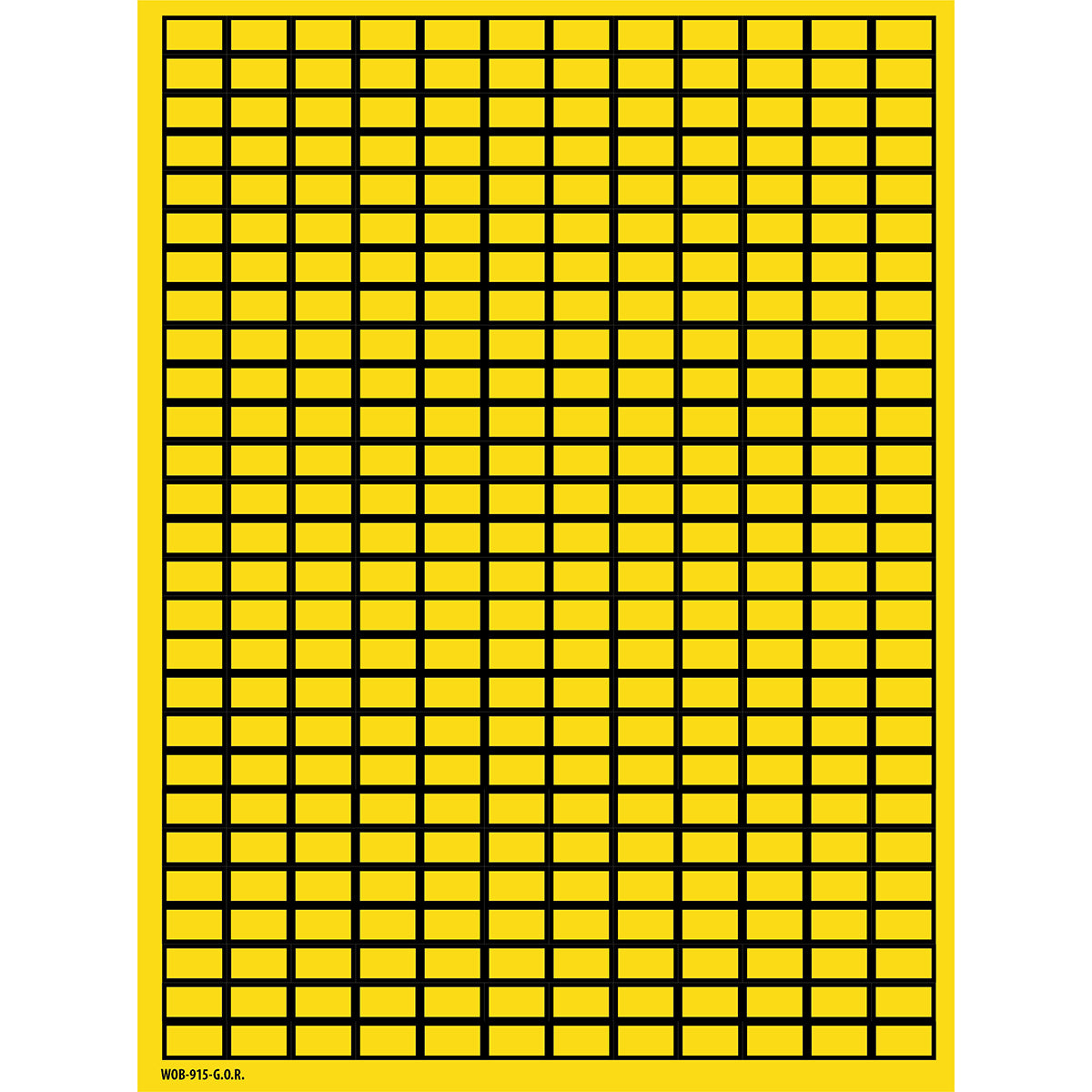 Brady WOB-915-G.O.R. Blank Write-On Labels on sheets - Yellow without border 101804
