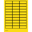 Brady WOB-2256-G.M.R Blank Write-On Labels on sheets - Yellow with border 101809