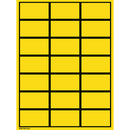 Brady WOB-3560-G.M.R Blank Write-On Labels on sheets - Yellow with border 101810