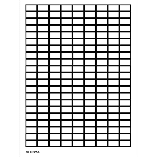 Brady WOB-1119-W.M.R. Blank Write-On Labels on sheets - White with border 101811