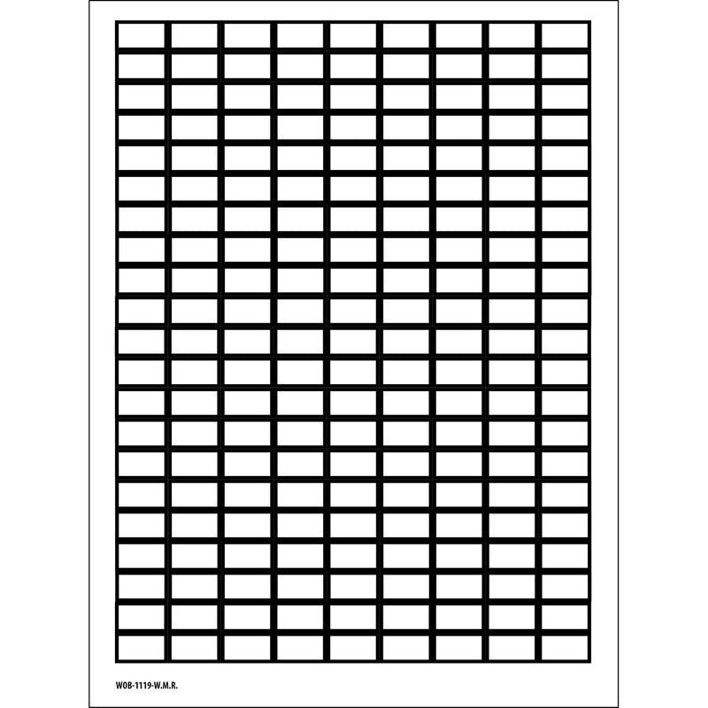 Brady WOB-1119-W.M.R. Blank Write-On Labels on sheets - White with border 101811