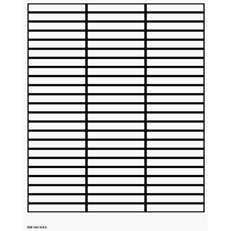 Brady WOB-1065-W.M.R. Blank Write-On Labels on sheets - White with border 101815