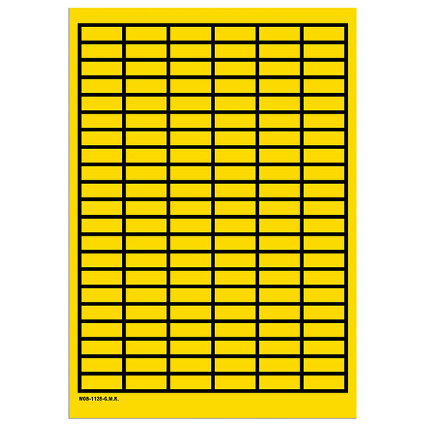 Brady WOB-1128-G.M.R. Blank Write-On Labels on sheets - Yellow with border 101890