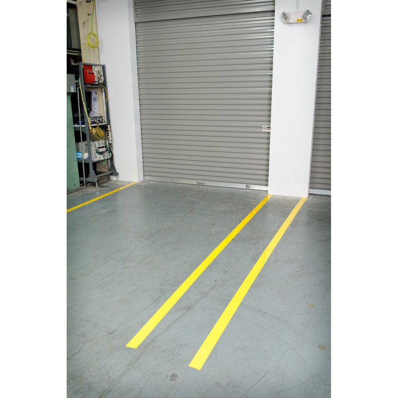 Brady GMK B-483 YL 57,2mm & B-634OLam GlobalMark ToughStripe Floor Marking Tape with Overlaminate 142161