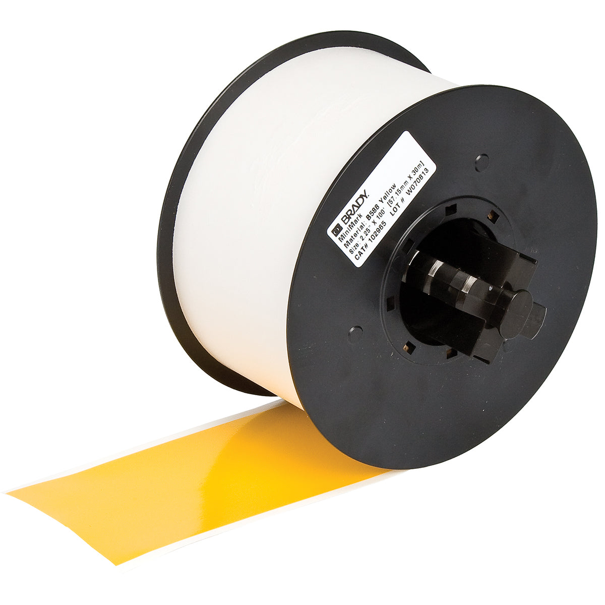 Brady MM TAPE B-7569 YELLOW 57MM X 35M Minimark Indoor/Outdoor Vinyl Tape 120855