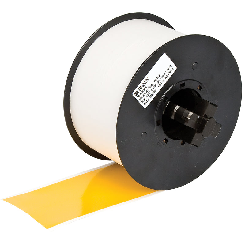 Brady MM TAPE B-7569 YELLOW 57MM X 35M Minimark Indoor/Outdoor Vinyl Tape 120855