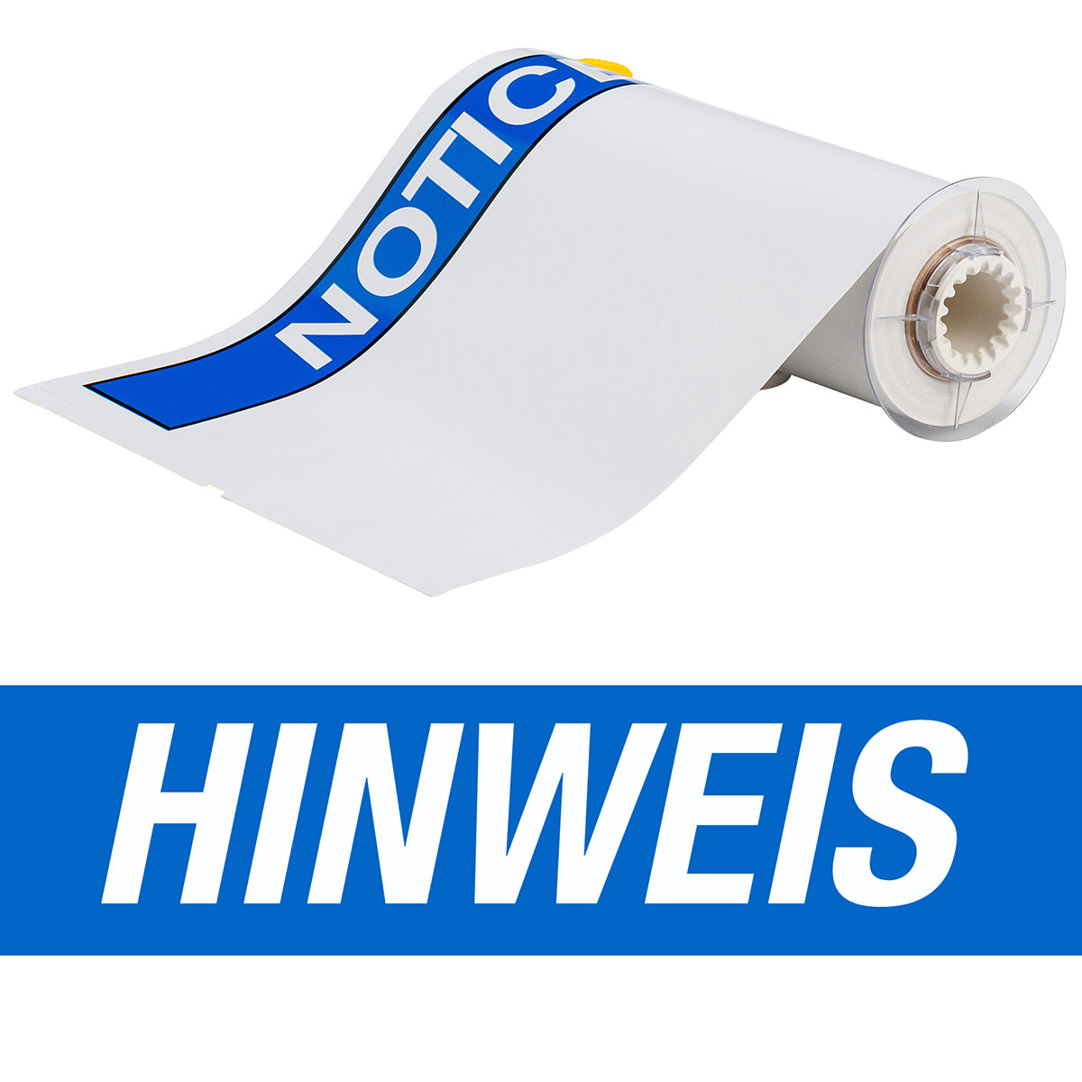 Brady B85-254x356-7569-HINWEIS Bbp85 Die Cuts - Vinyl 254X356 Hinweis 140898