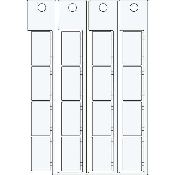 Brady ADHESIVE TAG 15X27 WHITE Electrical Component Tags with Adhesive - 15mm x 27mm, Single 1527AD