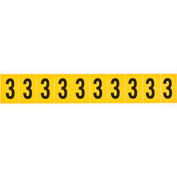 Brady 1530-3 Identical numbers and letters on one card for indoor and outdoor use 015303