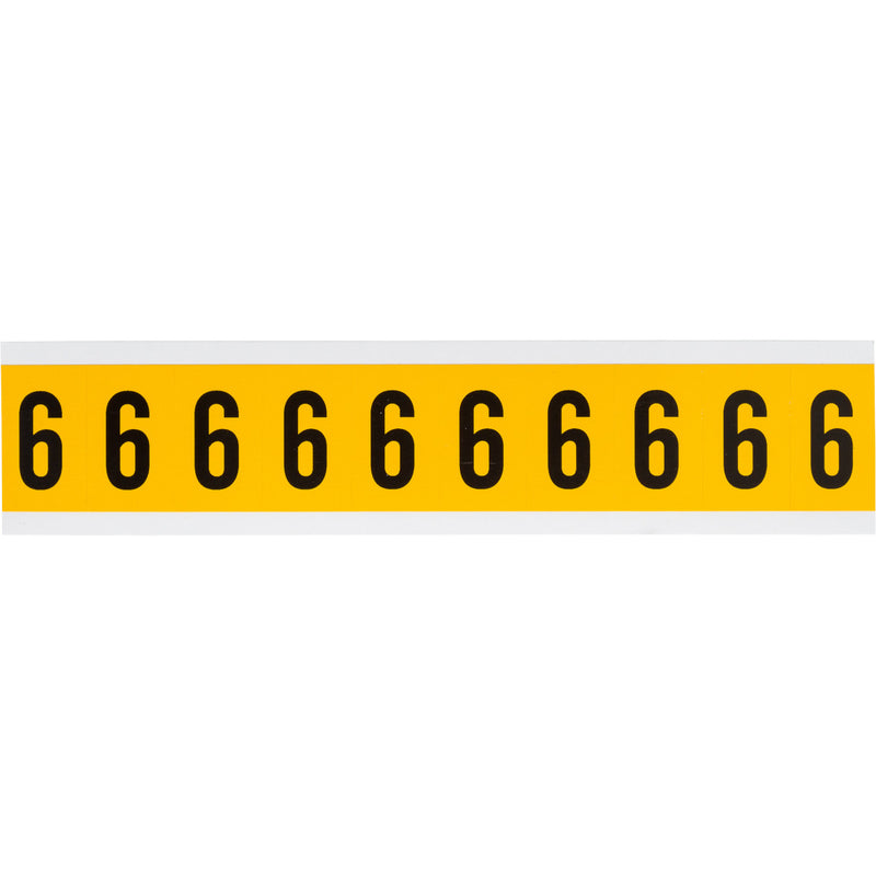 Brady 1530-6 Identical numbers and letters on one card for indoor and outdoor use 015306