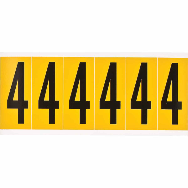 Brady 1550-4 Identical numbers and letters on one card for indoor and outdoor use 044049