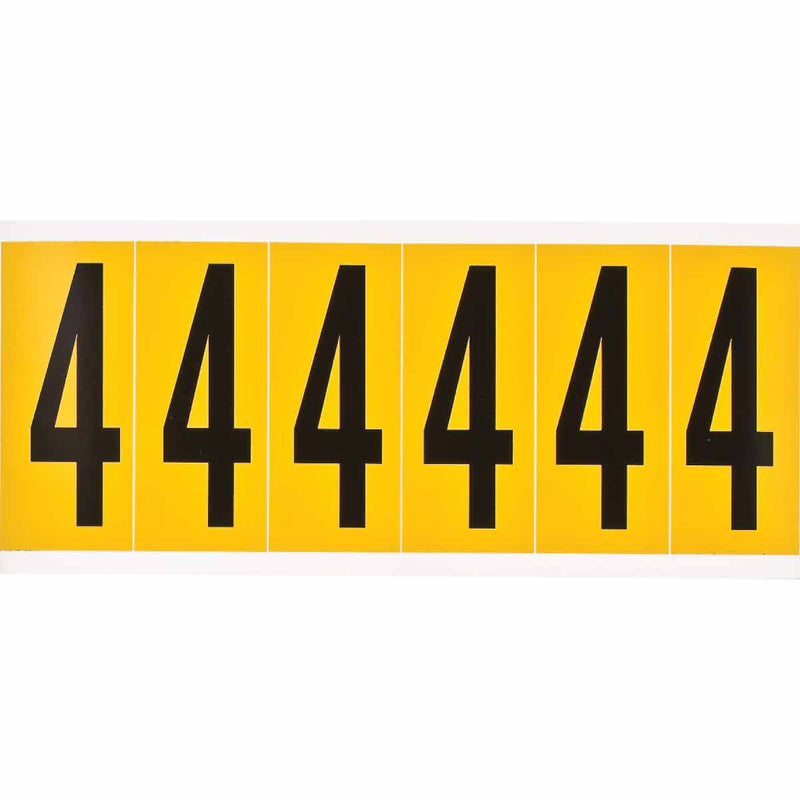 Brady 1550-4 Identical numbers and letters on one card for indoor and outdoor use 044049