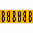 Brady 1550-8 Identical numbers and letters on one card for indoor and outdoor use 044053