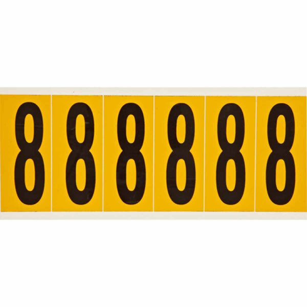 Brady 1550-8 Identical numbers and letters on one card for indoor and outdoor use 044053