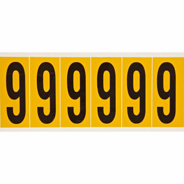 Brady 1550-9 Identical numbers and letters on one card for indoor and outdoor use 044054