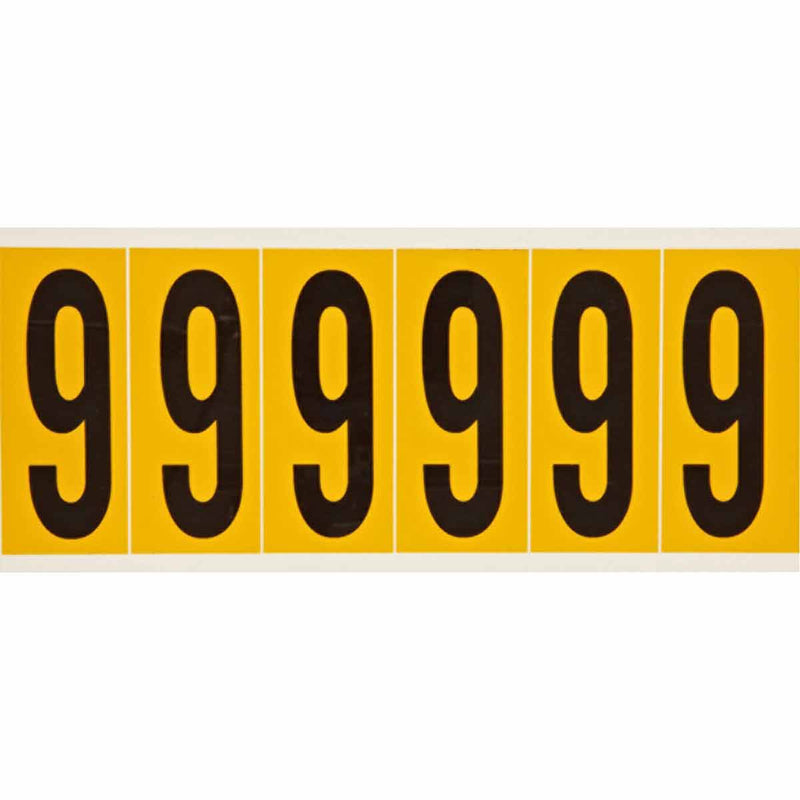 Brady 1550-9 Identical numbers and letters on one card for indoor and outdoor use 044054