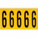 Brady 1560-6 Identical numbers and letters on one card for indoor and outdoor use 097096