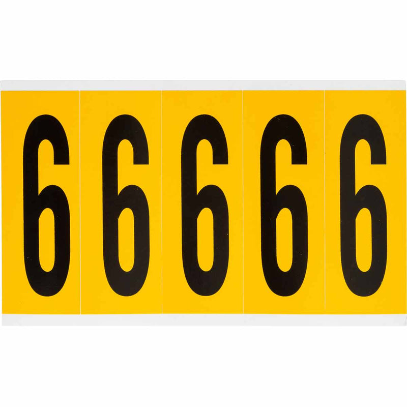 Brady 1560-6 Identical numbers and letters on one card for indoor and outdoor use 097096